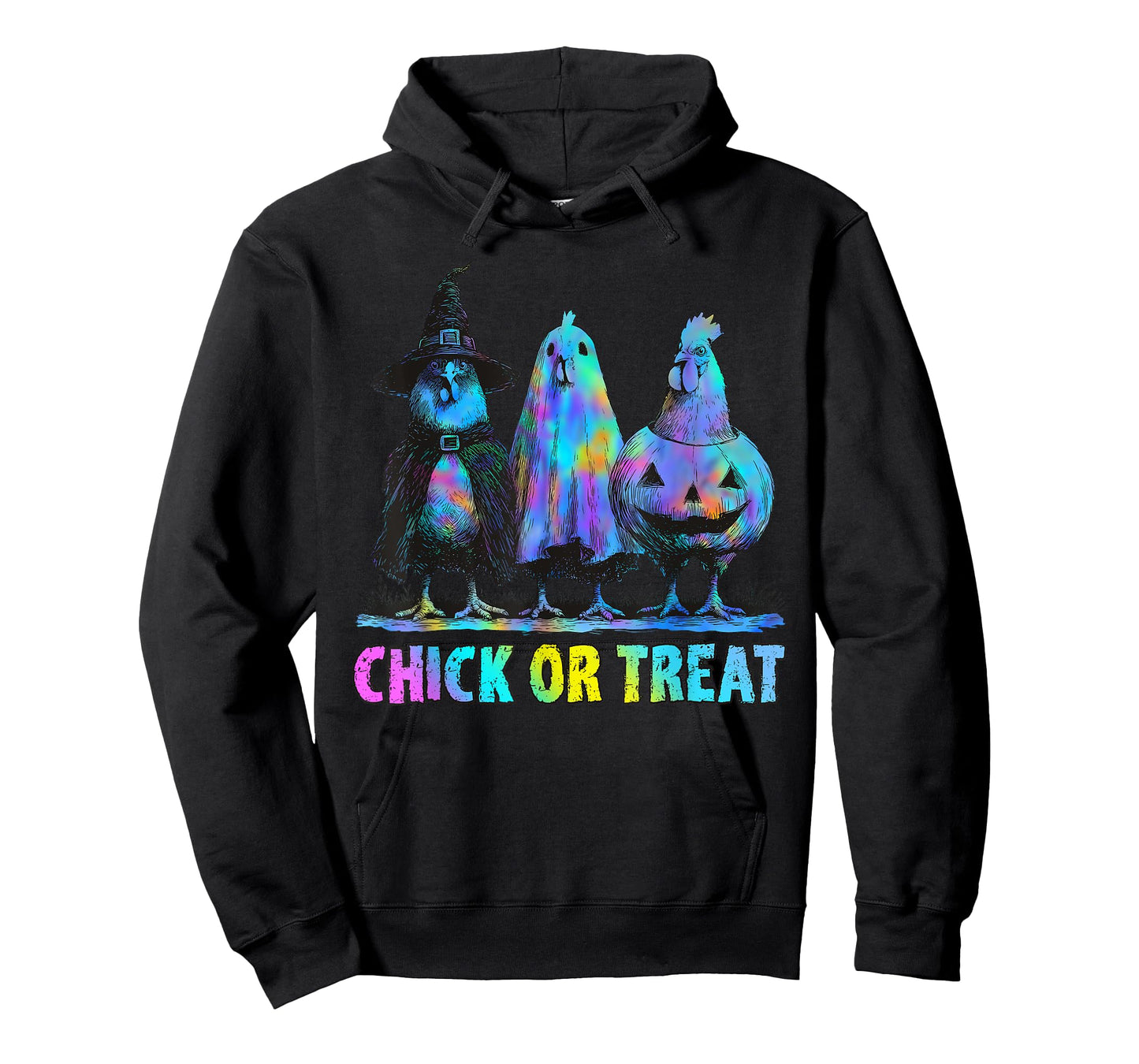 Chick Or Treat Halloween Witch Spooky Chicken T-Shirt