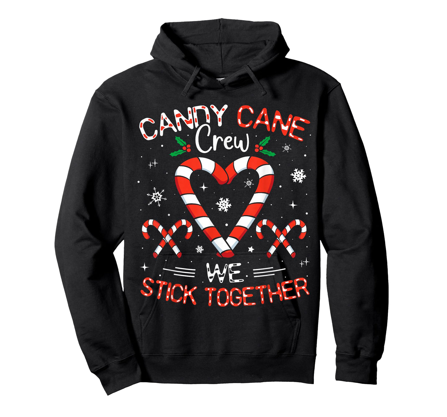 Christmas Candy Cane Heart Crew Family Matching Pajamas T-Shirt