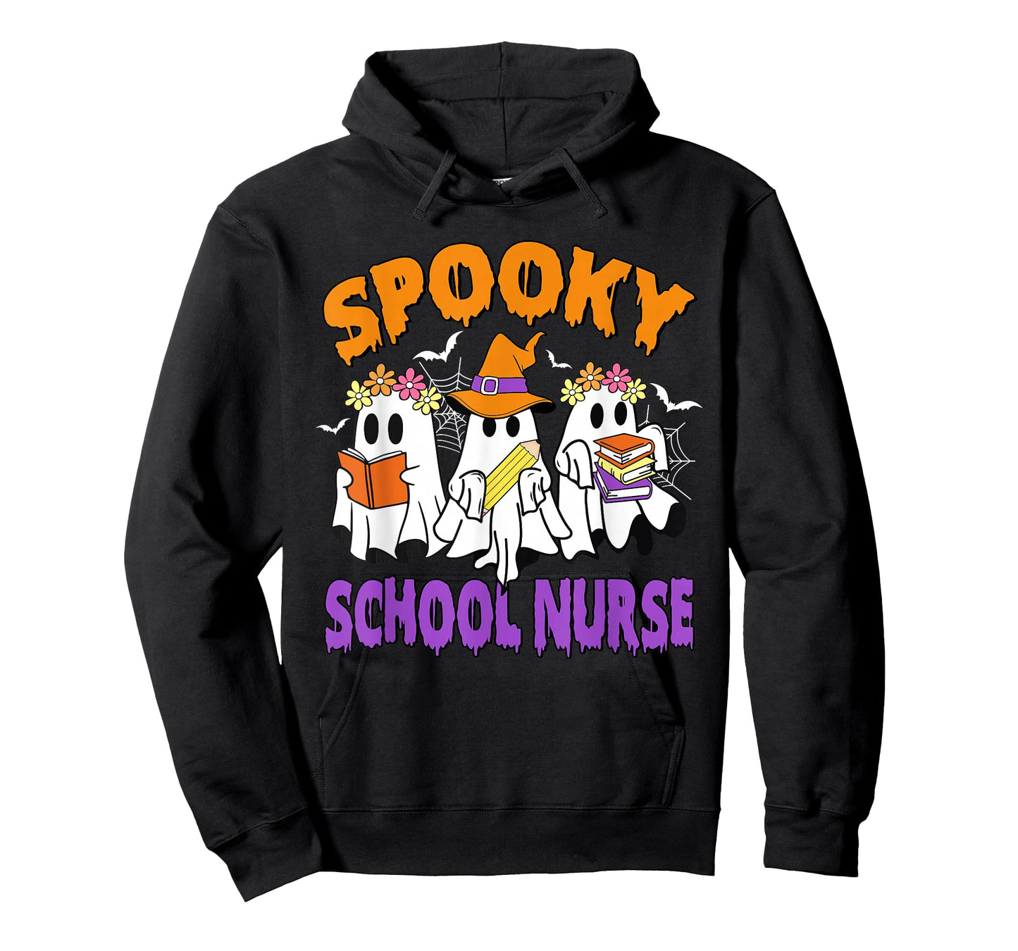Spooky School Nurse Funny Ghost Halloween T-Shirt