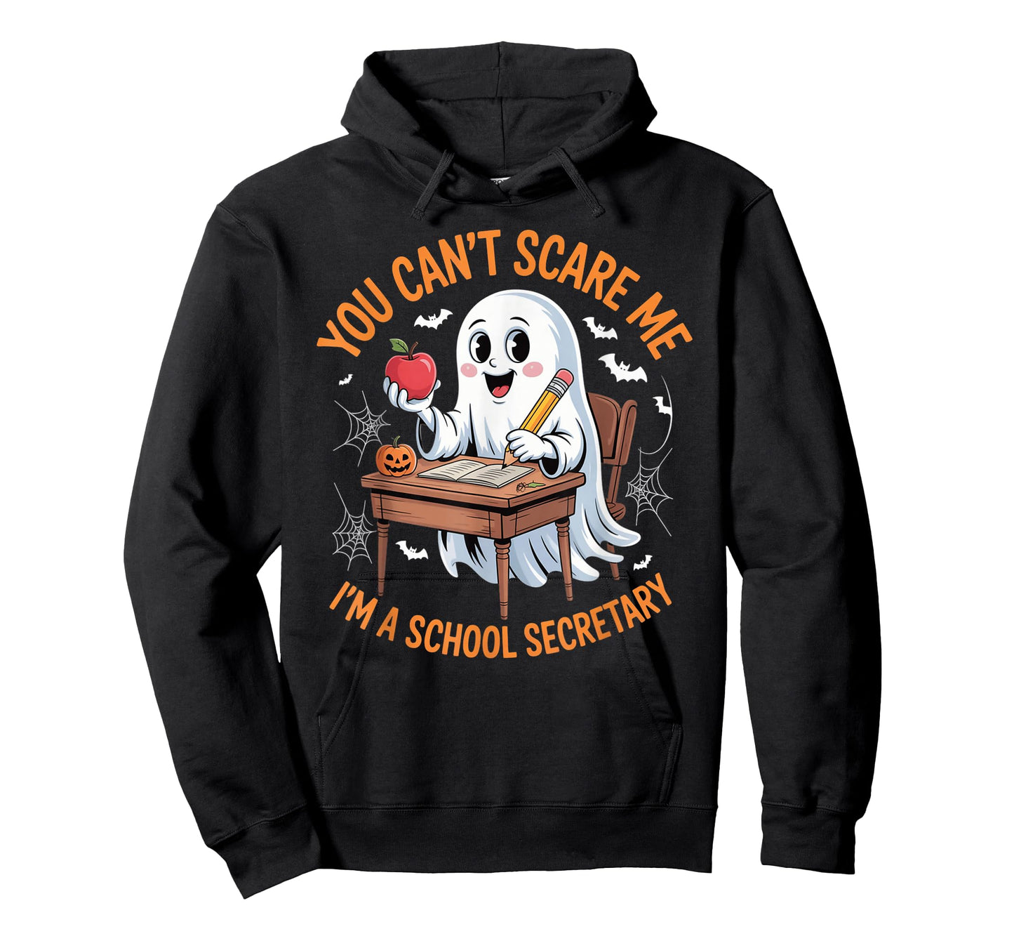 You Can’t Scare Me I’m A School Secretary Halloween Ghost T-Shirt