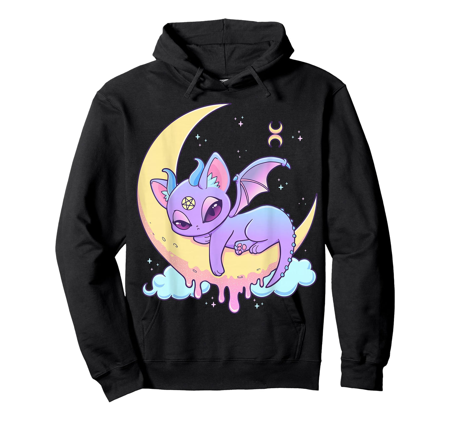 Pastel Goth Witchy Cat Cute Creepy Wiccan Cat Demon Menhera T-Shirt