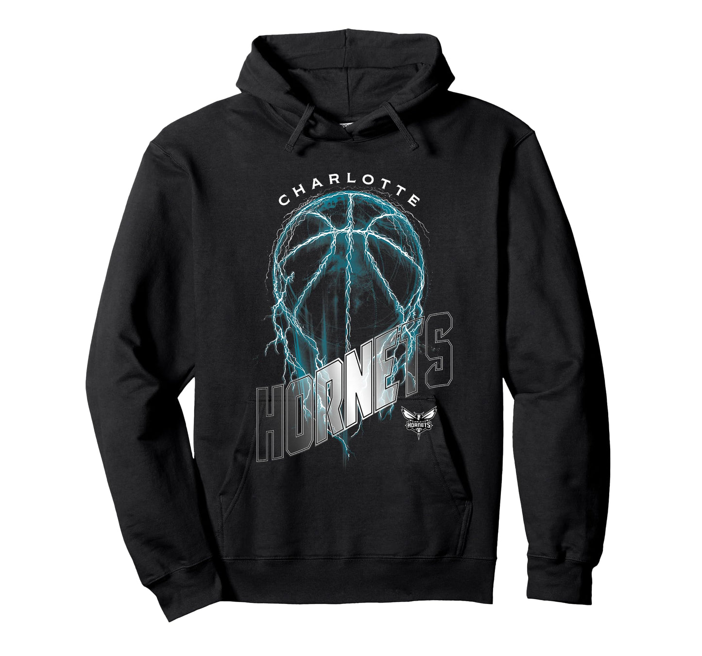NBA Charlotte Hornets Lightning Bolt Basketball Logo T-Shirt