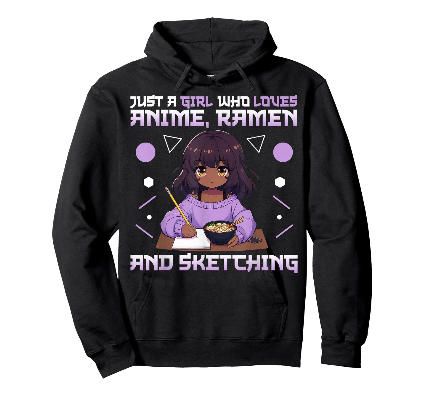 Just A Girl Who Loves Anime Ramen and Sketching Otaku T-Shirt