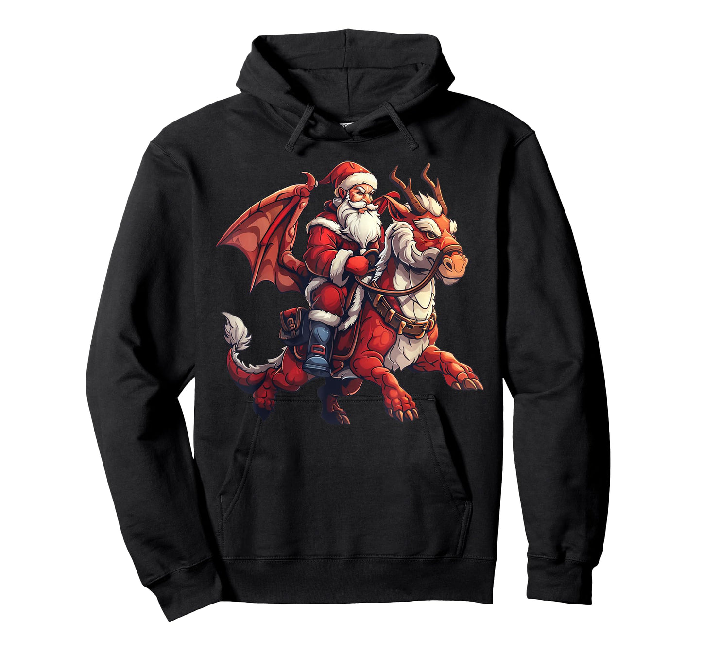 Santa Riding A Dragon - Dragon Christmas T-Shirt
