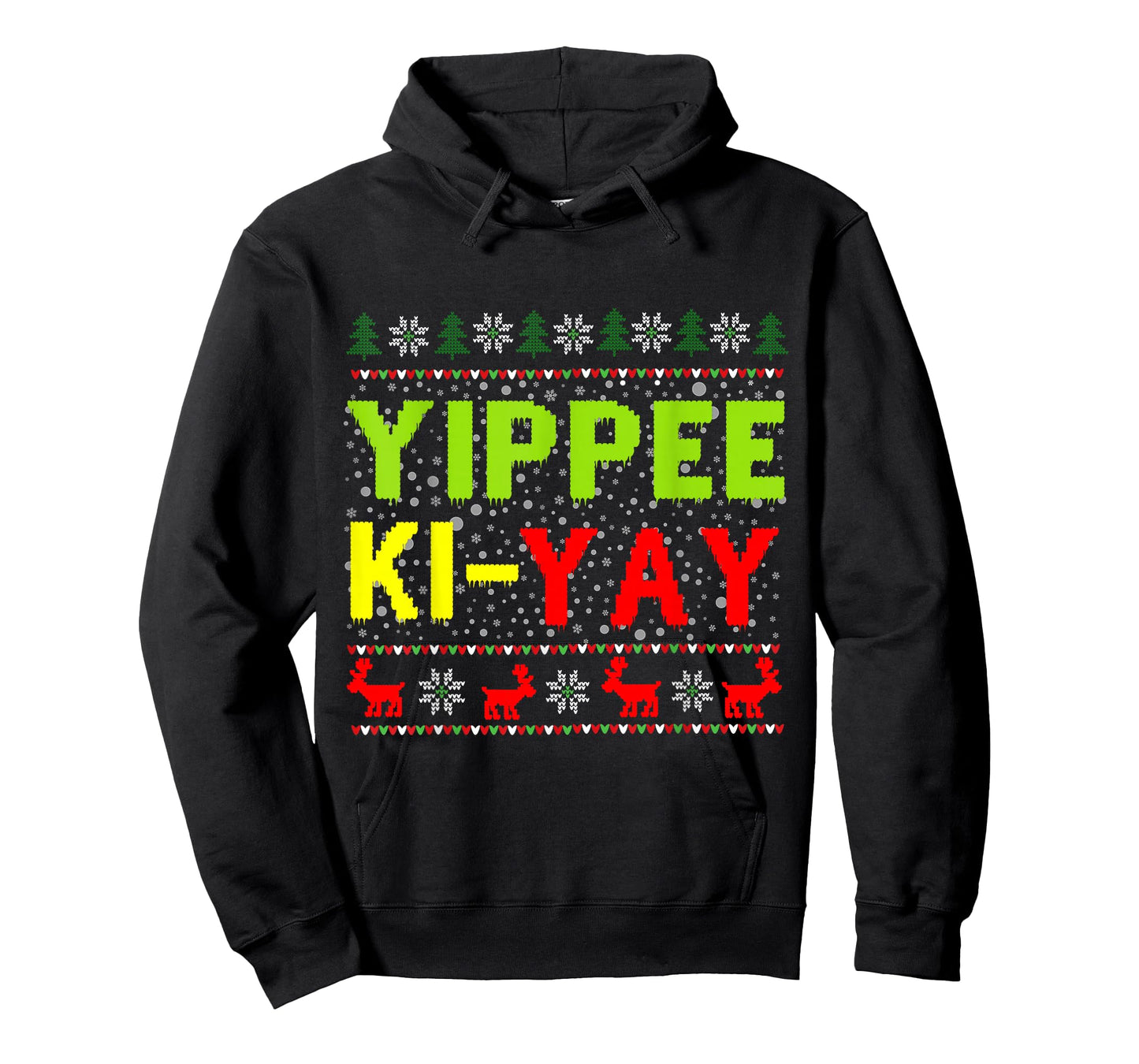 Funny Christmas Sweater Yippee - Unisex-Adults Winter Movie Lovers T-Shirt, Black, Small, Long Sleeve