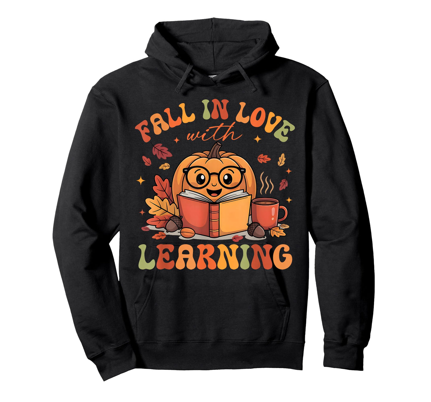 Fall in Love with Learning Autum Thanksgiving Teacher Kids T-Shirt