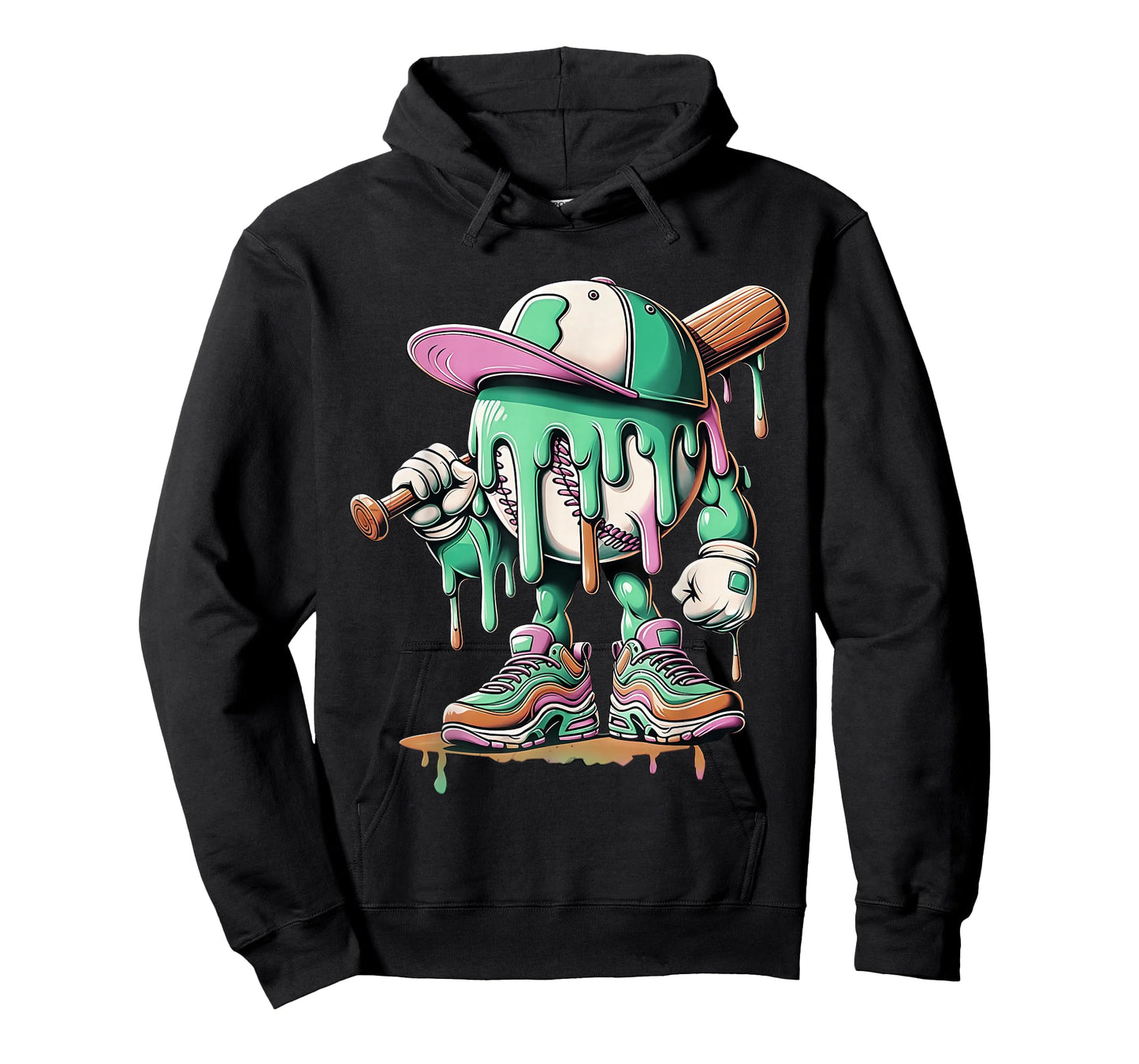 Baseball Drip for Boys Ice Cream Drip Baseball T-Shirt
