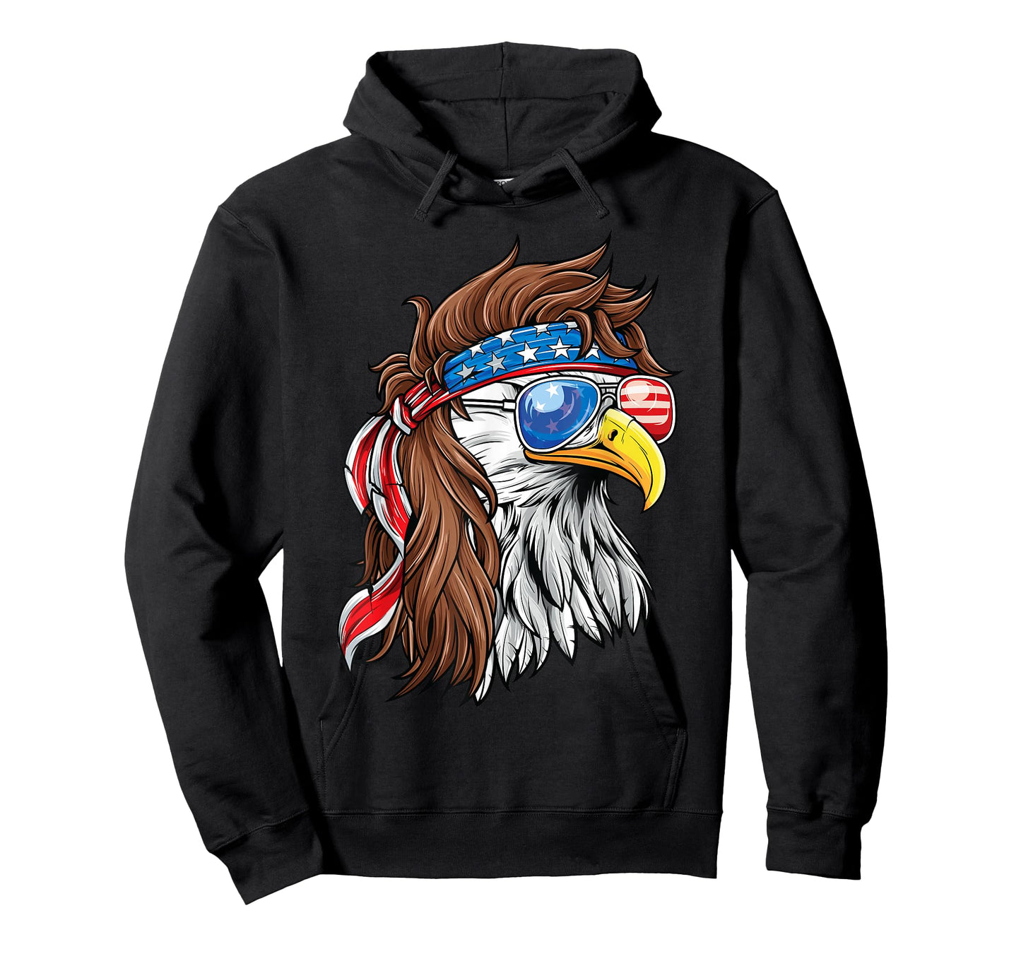 Patriotic Bald Eagle Mullet USA American Flag 4th of July T-Shirt
