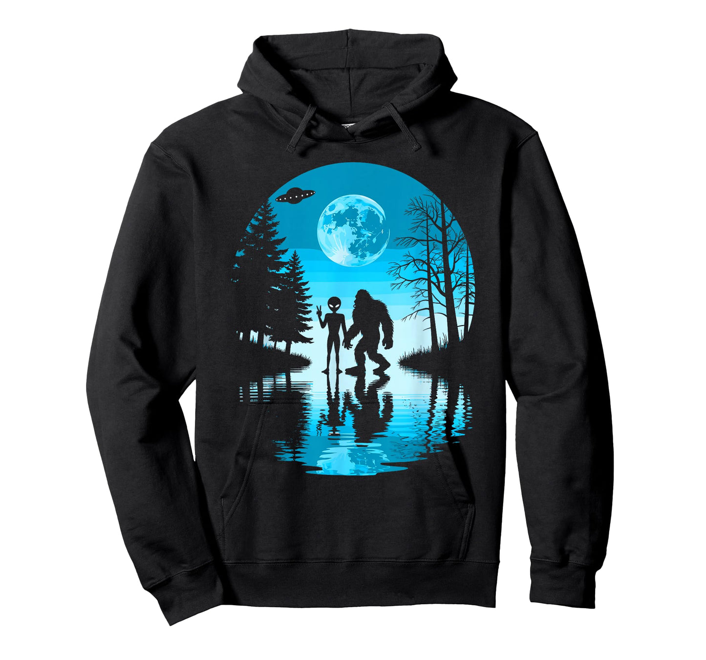 Funny Bigfoot & Alien | UFO & Sasquatch T-Shirt