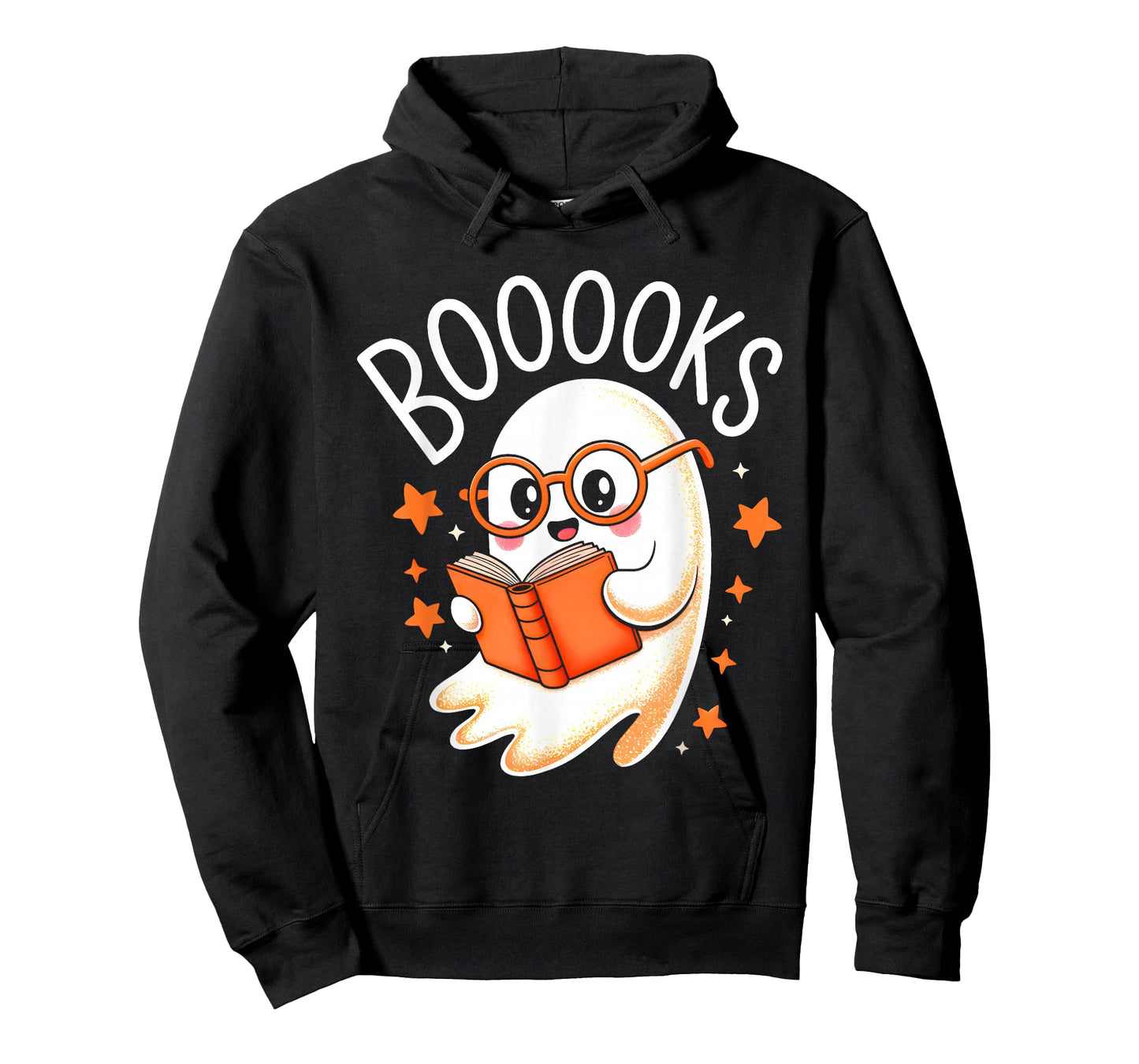 Cute Ghost Reading Book Lovers Librarian Teacher Halloween T-Shirt