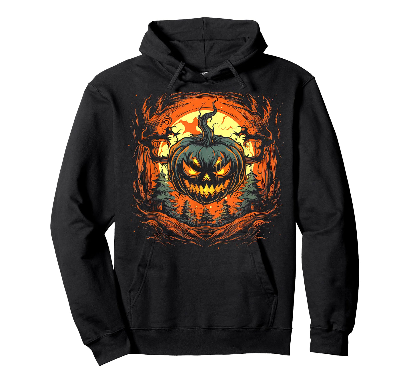 Pumpkin Jack o Lantern Demon Monster Scary Halloween Graphic T-Shirt