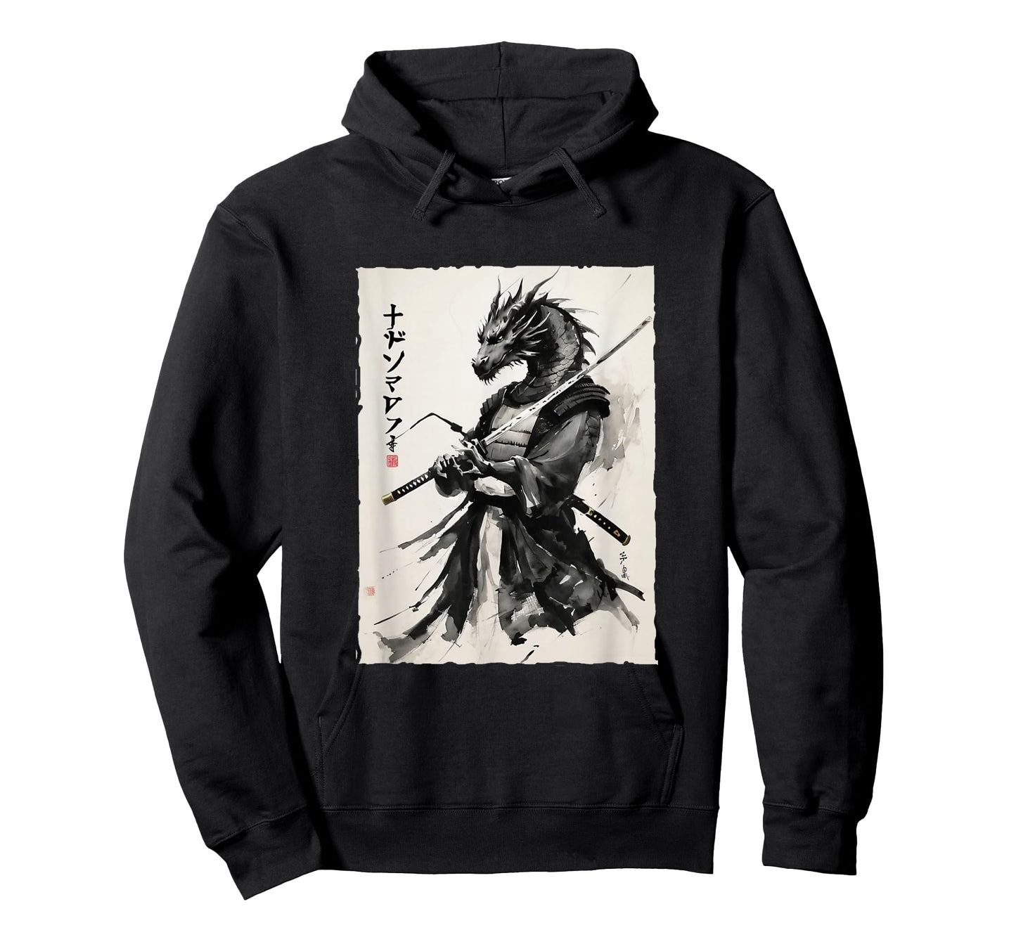 Samurai Dragon Vintage Ukiyo-e Warrior Art Graphic Dragon Ar T-Shirt