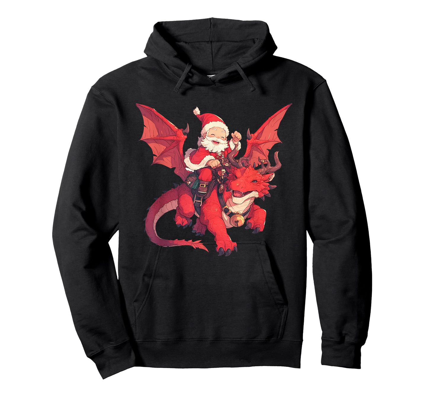 Santa Riding A Dragon - Dragon Christmas T-Shirt