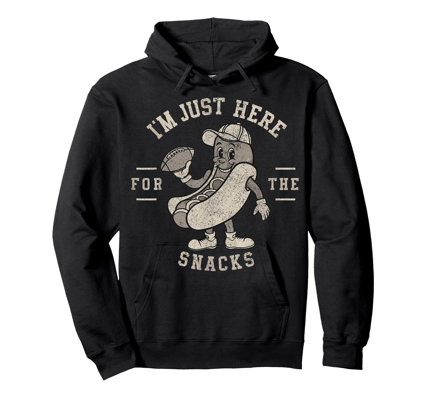 Funny I'm Just Here For The Snacks HotDog Football T-Shirt