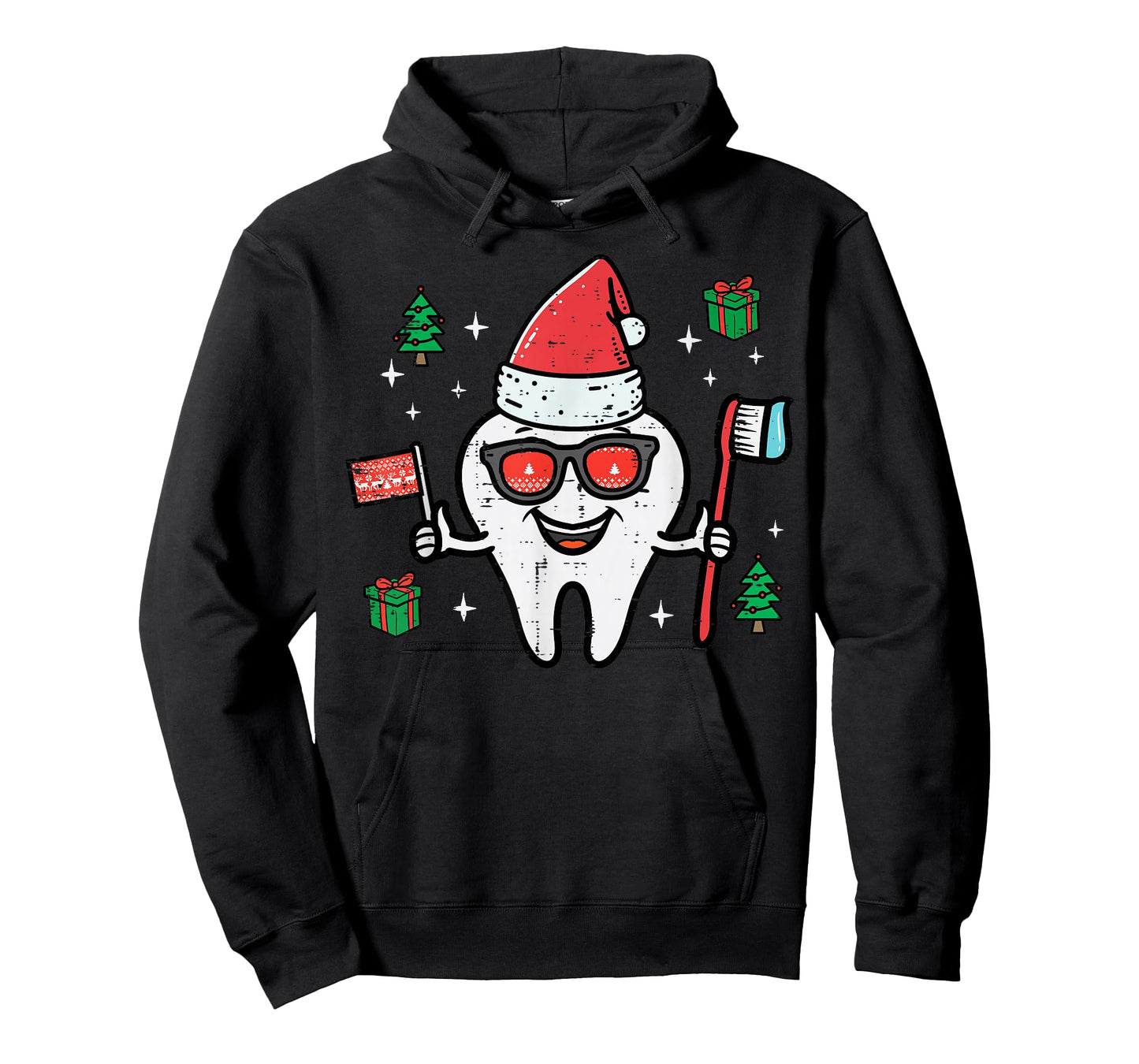 Christmas Dentist Tooth Xmas Dental Teeth Men Women Kids T-Shirt