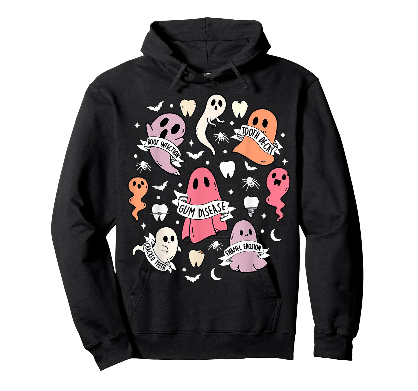 Dentist Ghost Spooky Halloween Dental Hygienist Assistant T-Shirt