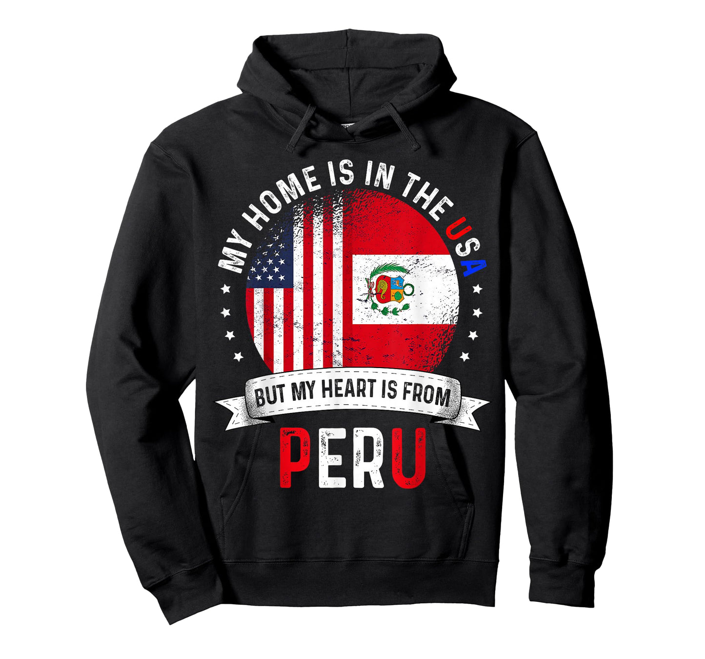 Peruvian American Patriot Heart is from Peru Flag T-Shirt