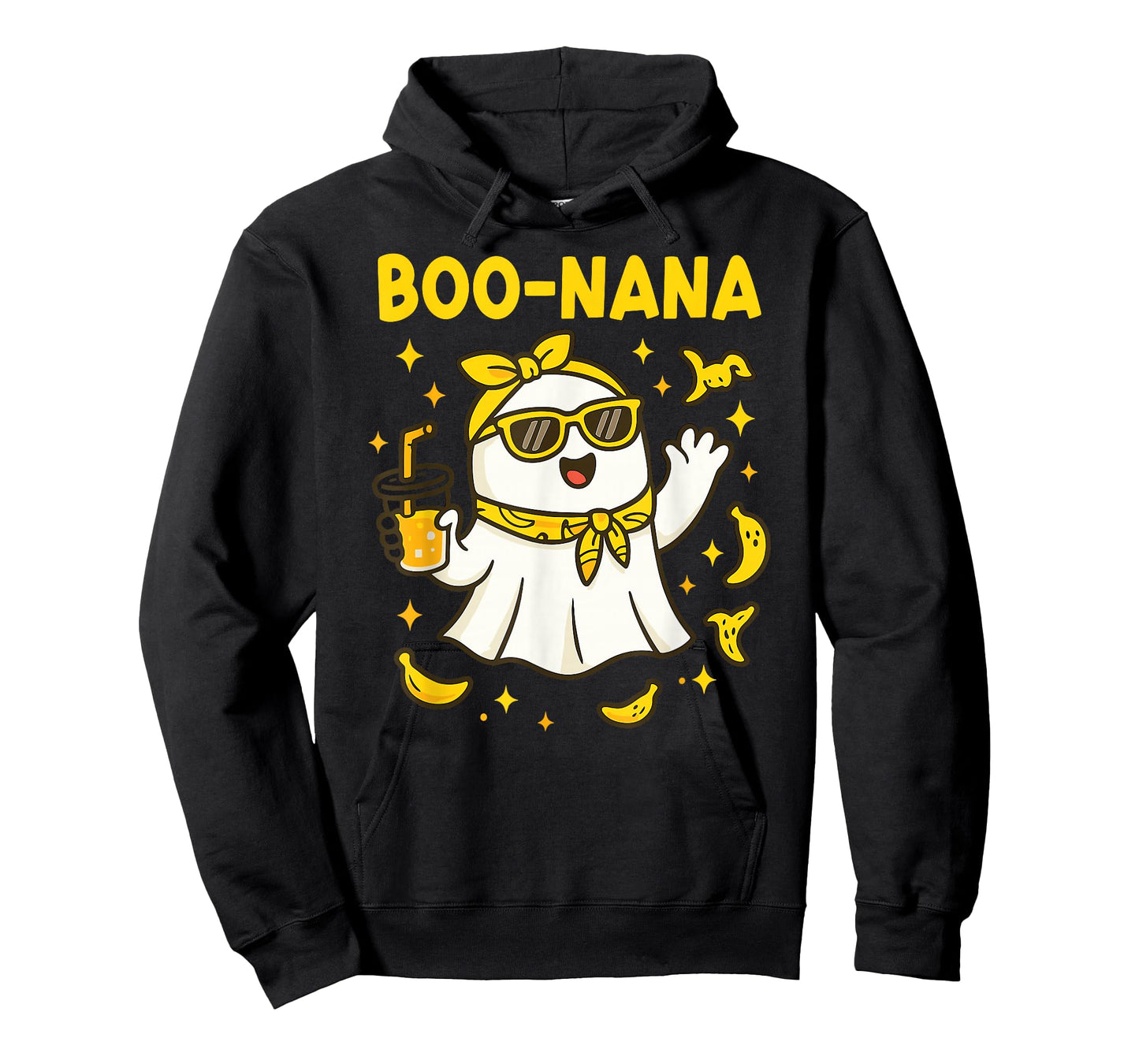 Boo Nana Funny Spooky Banana Ghost Bow Coquette Halloween T-Shirt