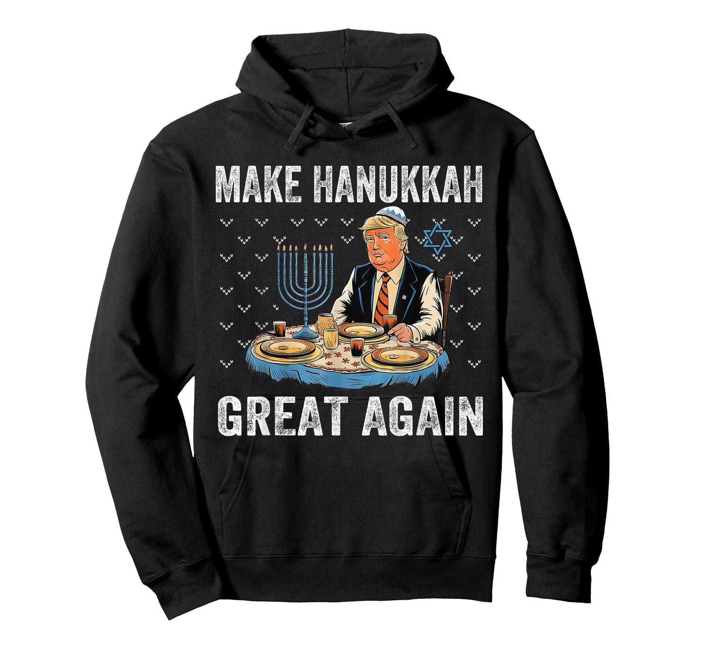 Make Hanukkah Great Again Trump Jewish Ugly Chanukah T-Shirt