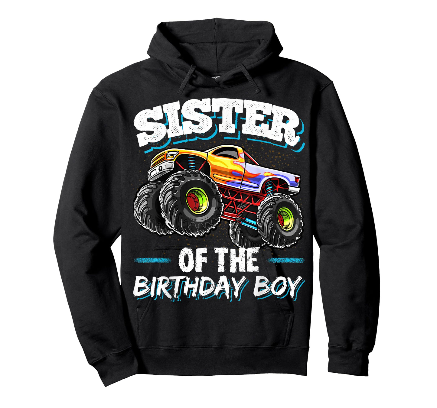 Sister of the Birthday Boy Monster Truck Birthday Party T-Shirt