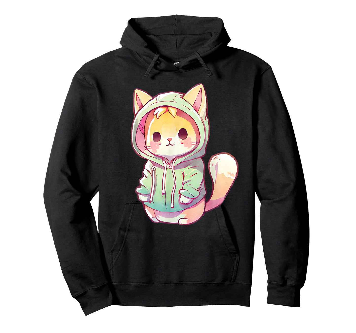 Cute Cartoon Cat in clothes Adorable Anime Kitten Men Women Kids T-Shirt