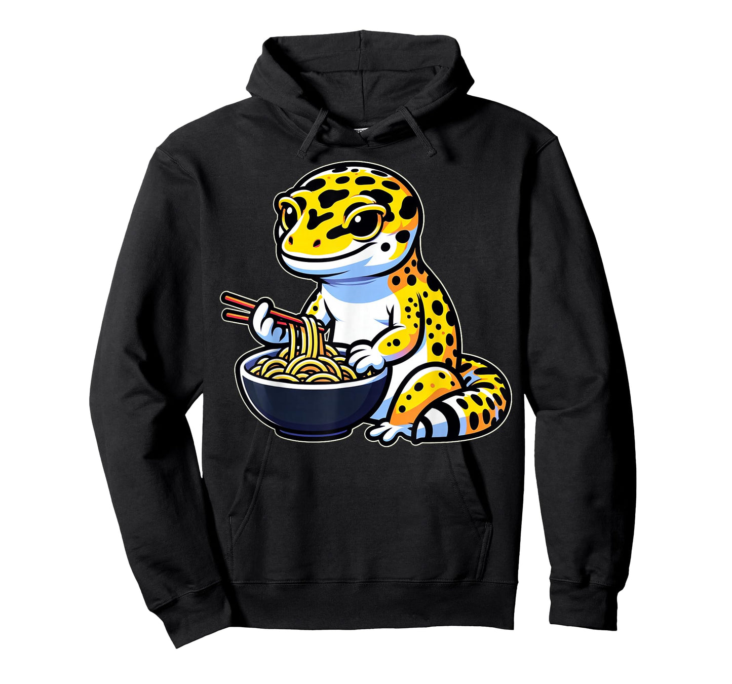 Kawaii Leopard Gecko Lover Gifts Leopard Gecko Eating Ramen T-Shirt
