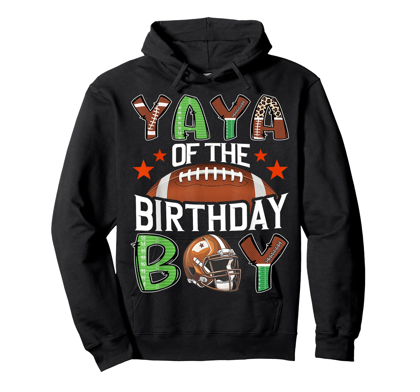 Yaya Of The Birthday Boy Game Day Football T-Shirt