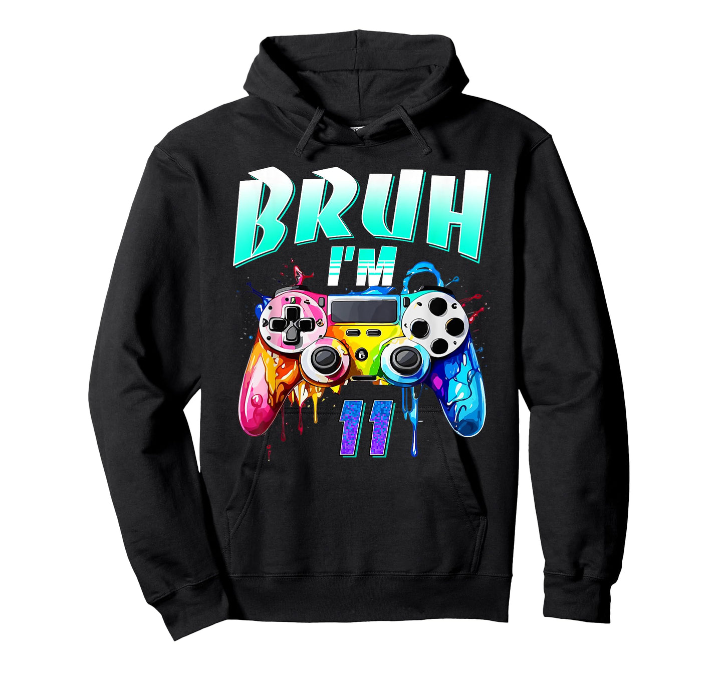 Bruh I’m 11 Gamer Controller Gift For 11th Birthday Kids T-Shirt