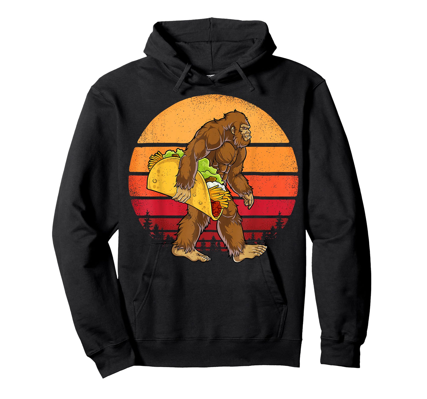 Bigfoot Carrying Taco Funny Cinco de Mayo Boys Men Sasquatch T-Shirt