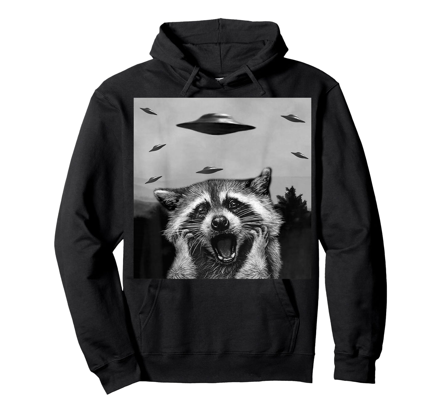 Alien UFO Funny Raccoon Stuffed Animal For Men, Women, Kids T-Shirt