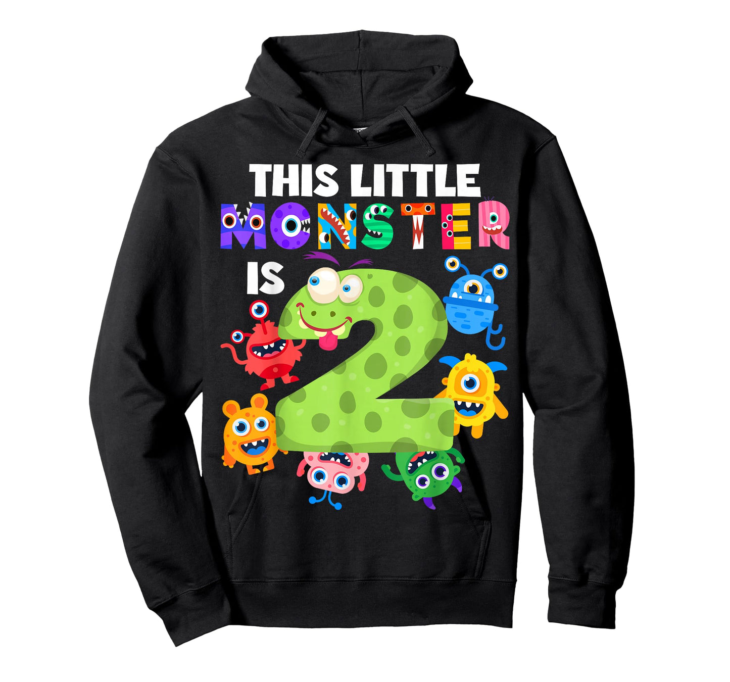 This Little Monster is 2 Two Years 2nd Birthday Party Aliens T-Shirt