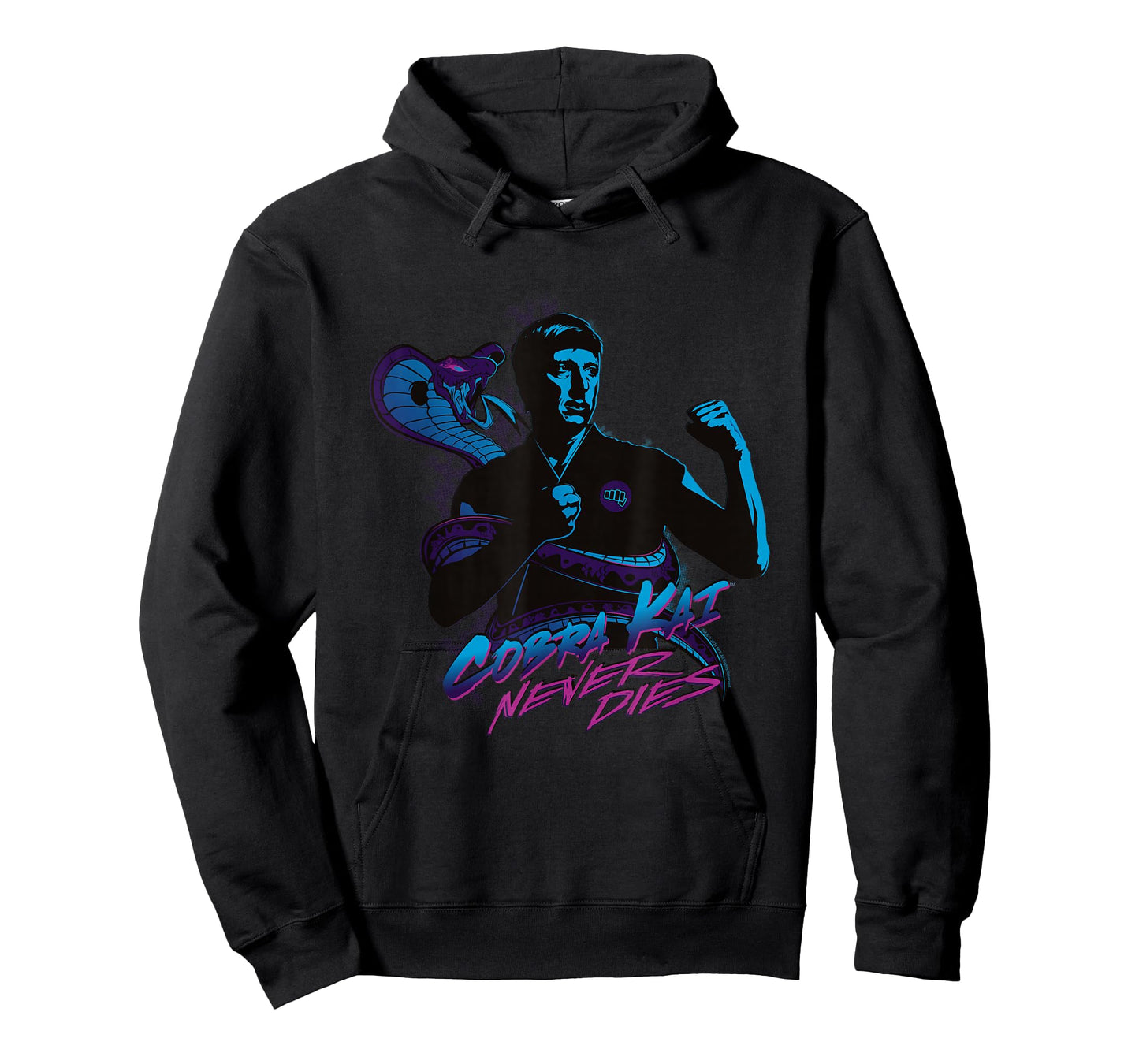 Cobra Kai Never Dies Johnny Blue Silhouette TV Show T-Shirt