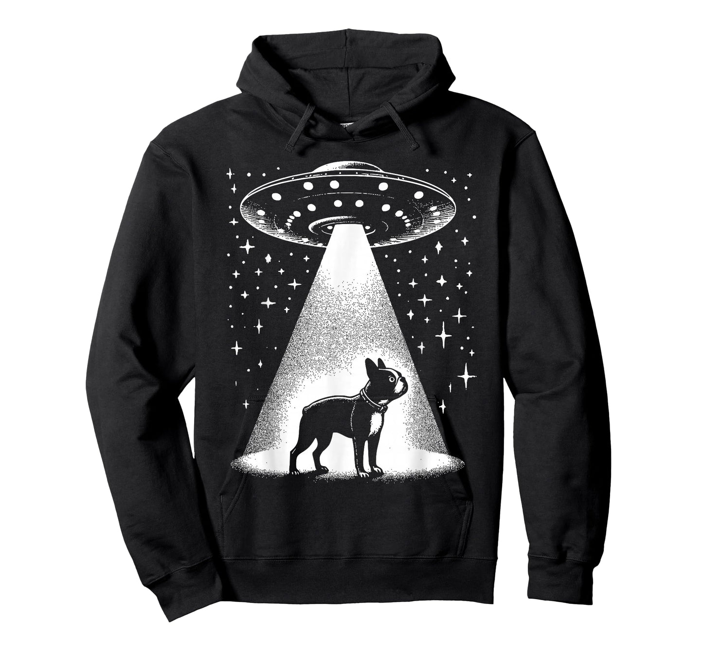 Boston Terrier Mom Dad Dog - Funny Alien UFO T-Shirt for Men Women