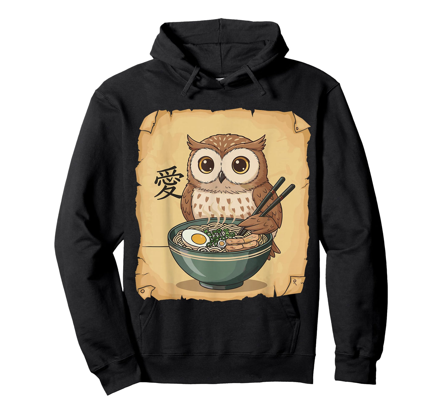 Ramen Owl Noodle Kawaii Lover Japanese Funny Graphic T-Shirt