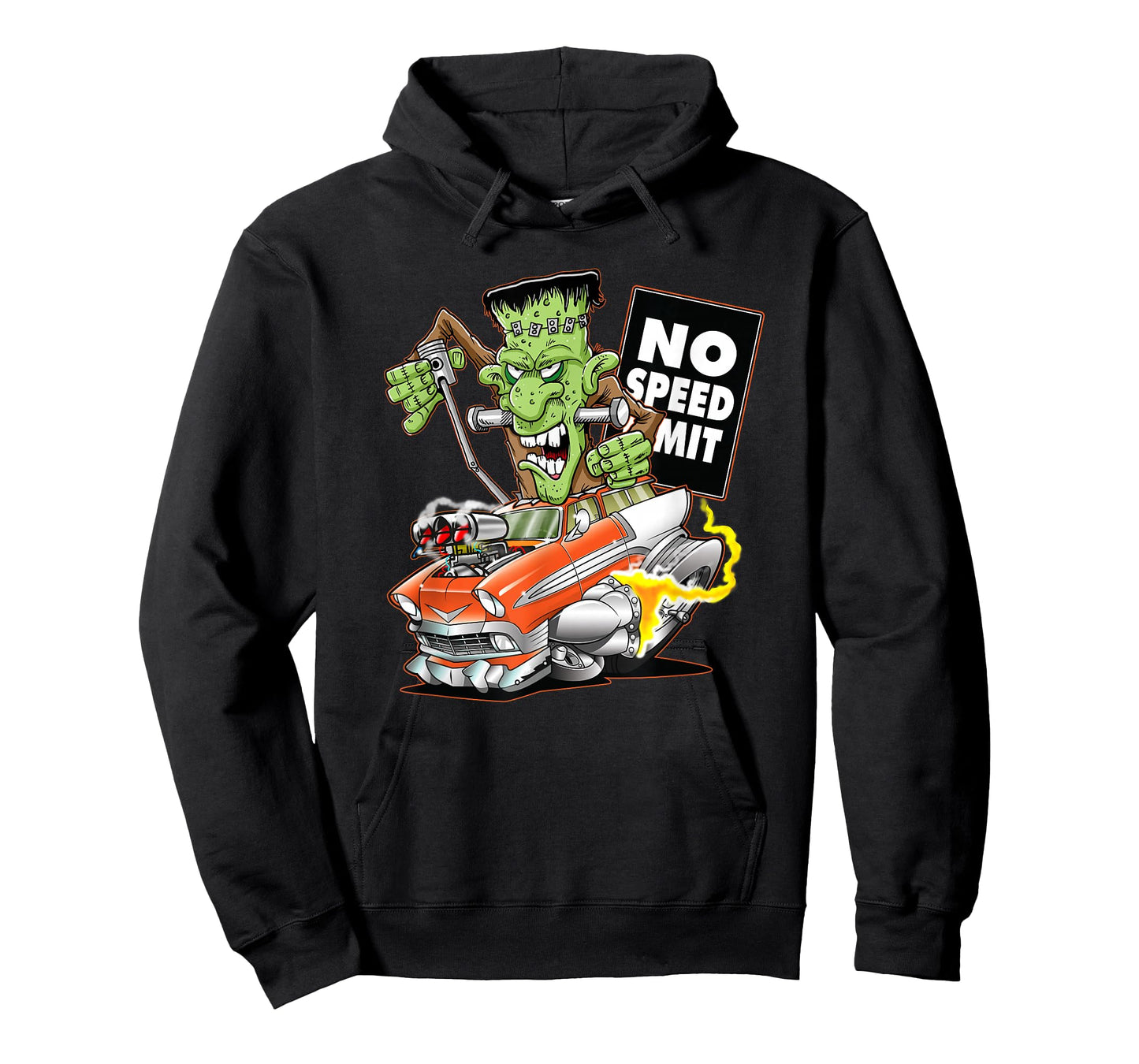 1956 Funny Cartoon Hot Rod Monster Vintage Car T-Shirt
