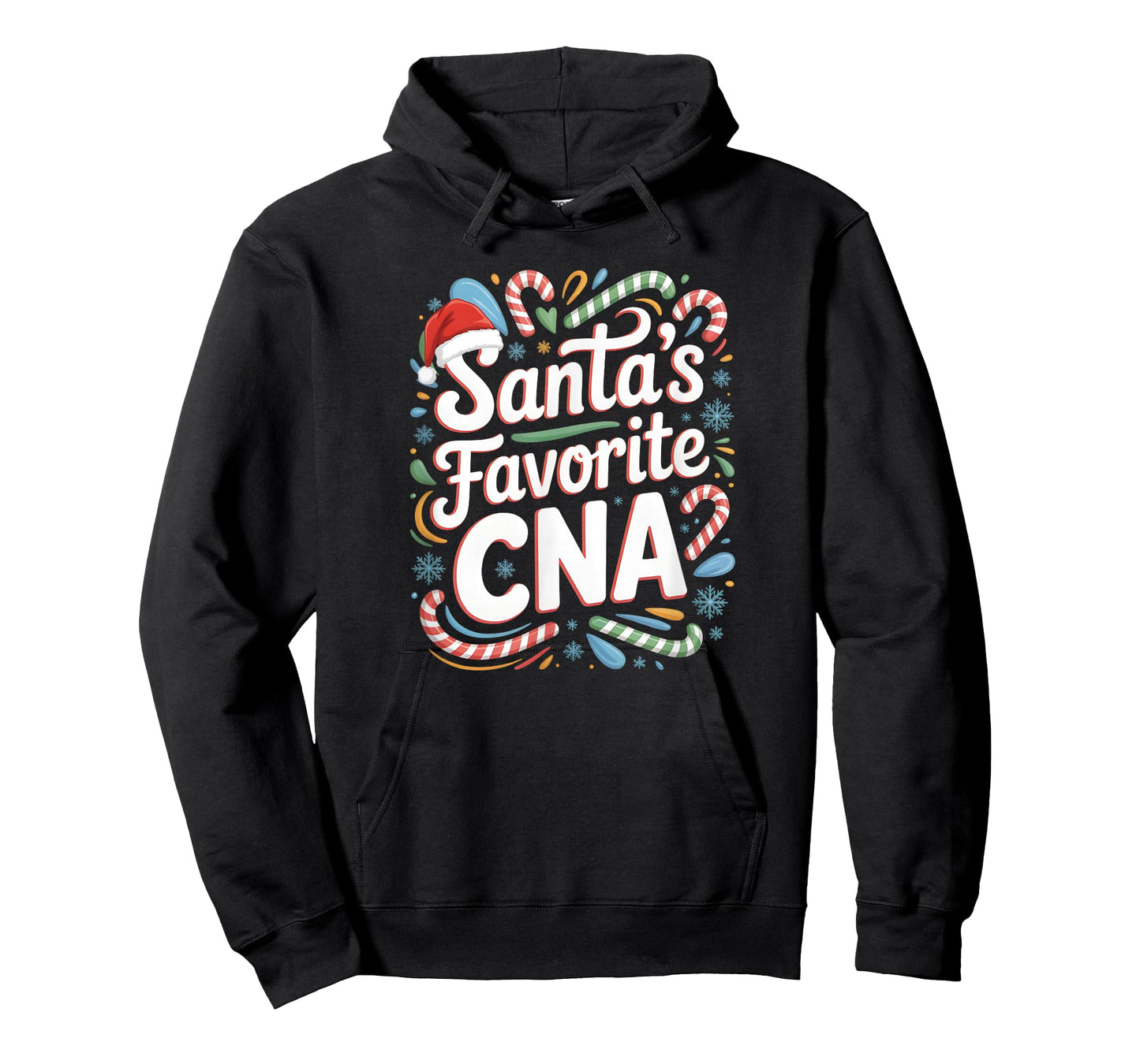 Santa's Favorite CNA Christmas Candy Canes Nurse Holiday Joy T-Shirt