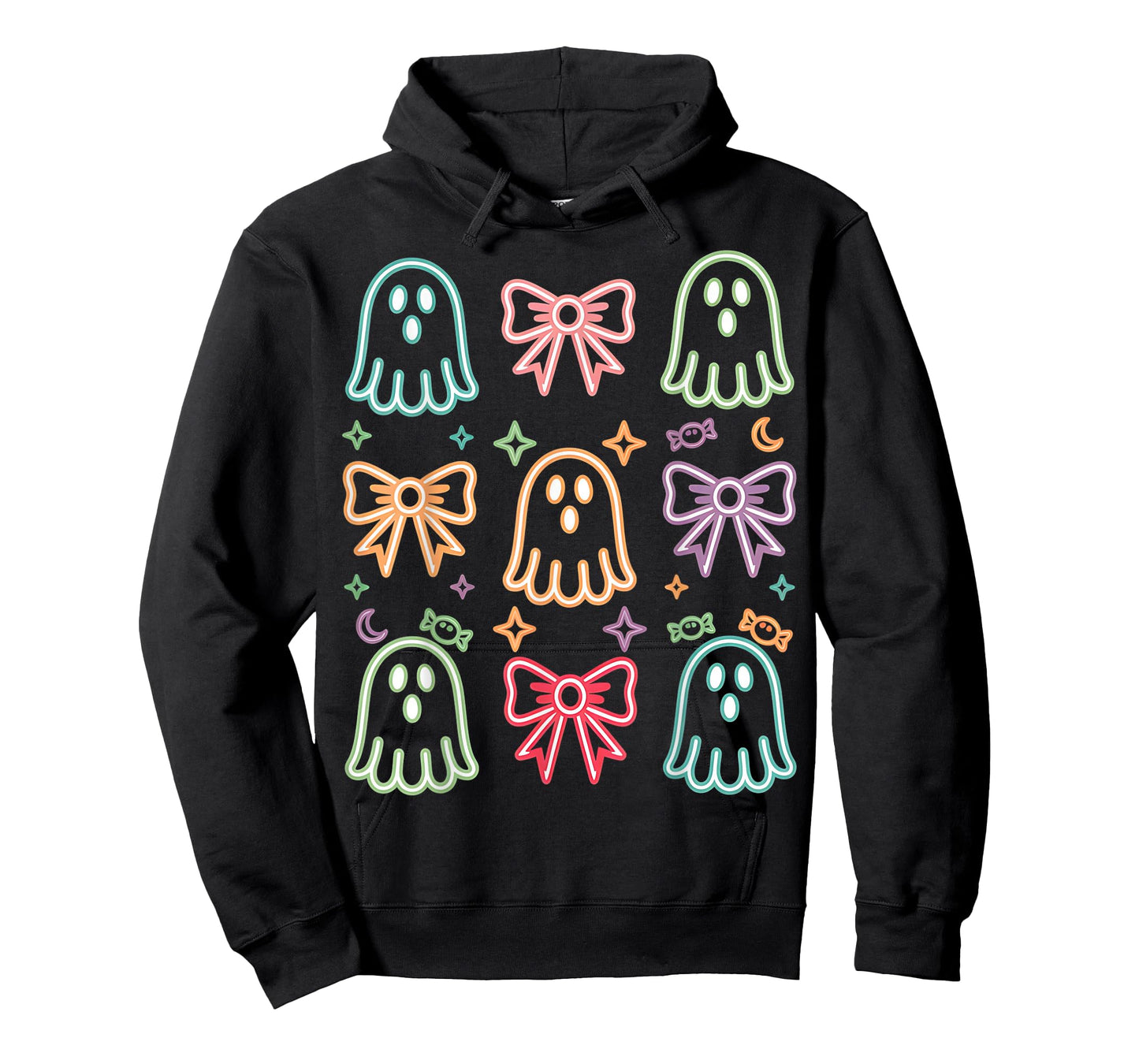 Funny Cute Ghost Spooky Season Glow in Halloween Night T-Shirt