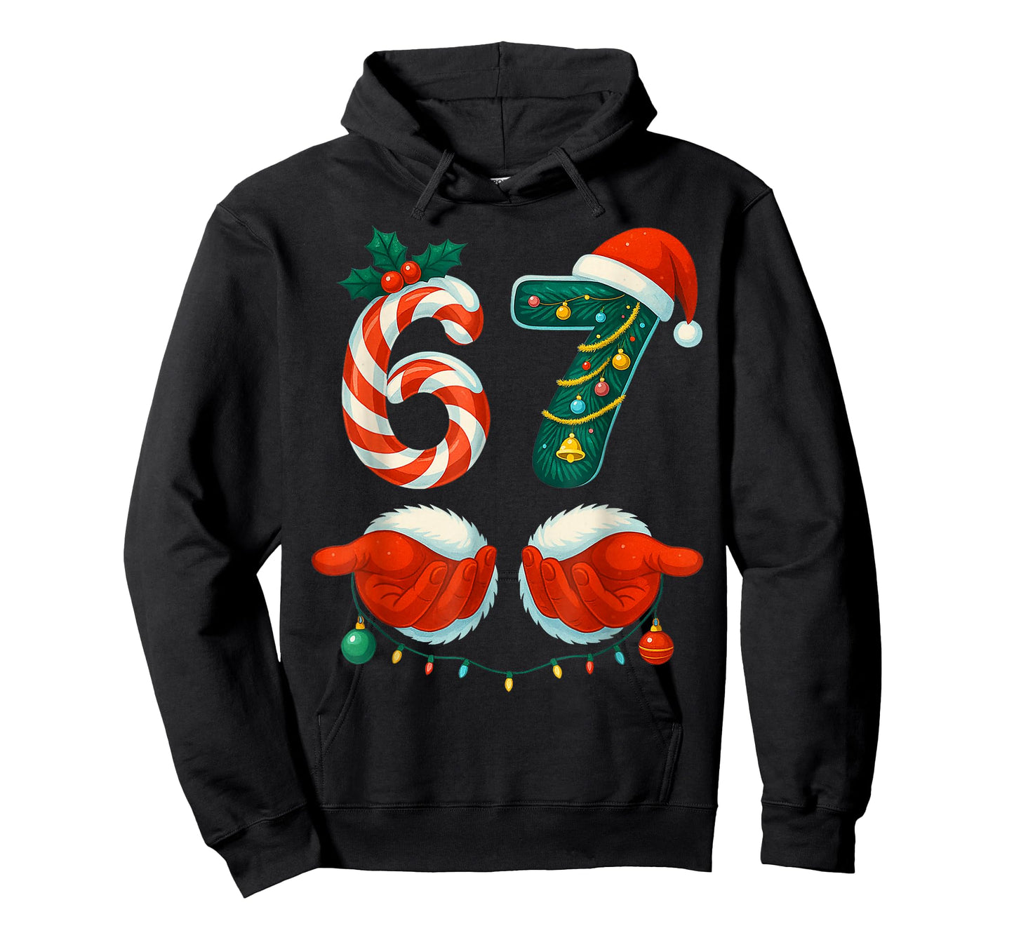 67 Christmas 6 7 Meme Pajamas Holiday Gen Alpha Slang T-Shirt