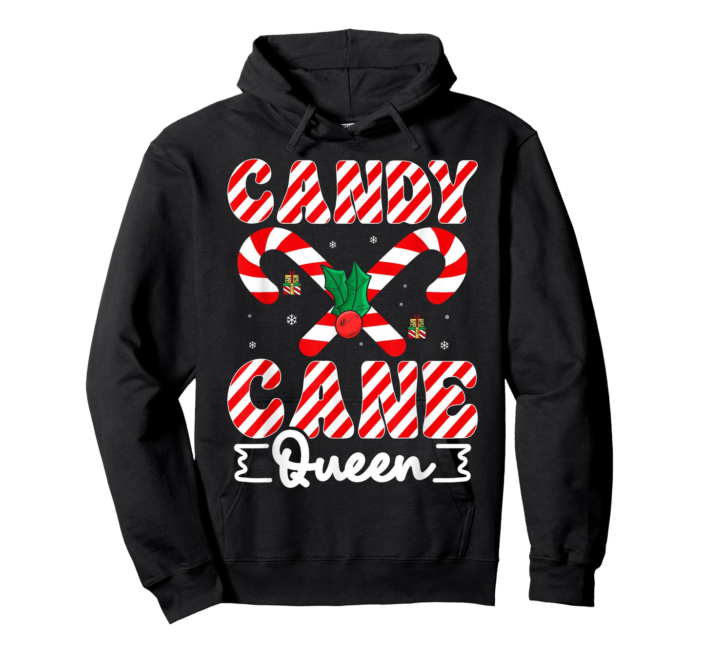 Funny Christmas Candy Cane Queen Matching Family Christmas T-Shirt