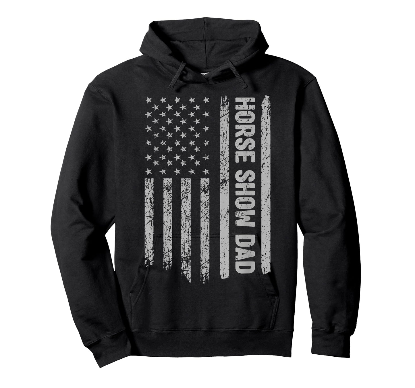 Funny Horse Show Dad America US Flag Patriot - Vintage T-Shirt