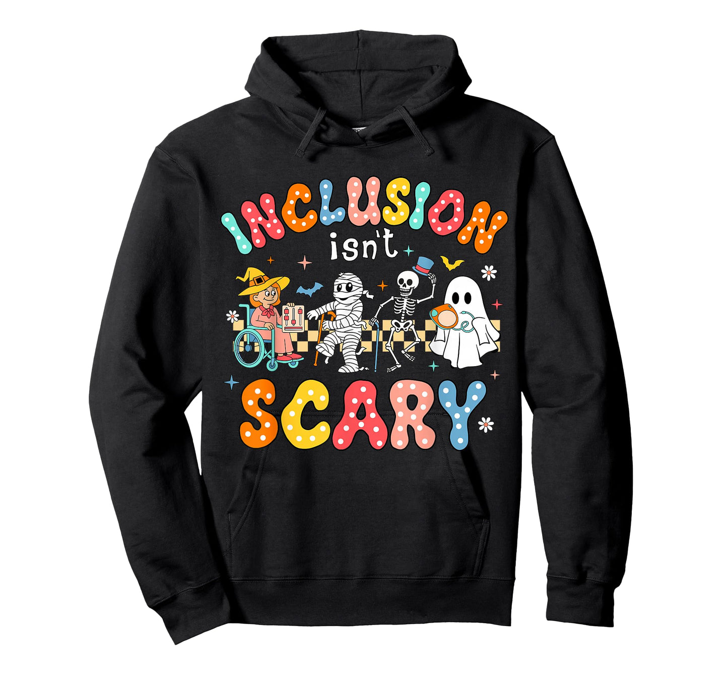 Inclusion Isn't Scary Ghost Mummy Halloween SLP Sped Teacher T-Shirt