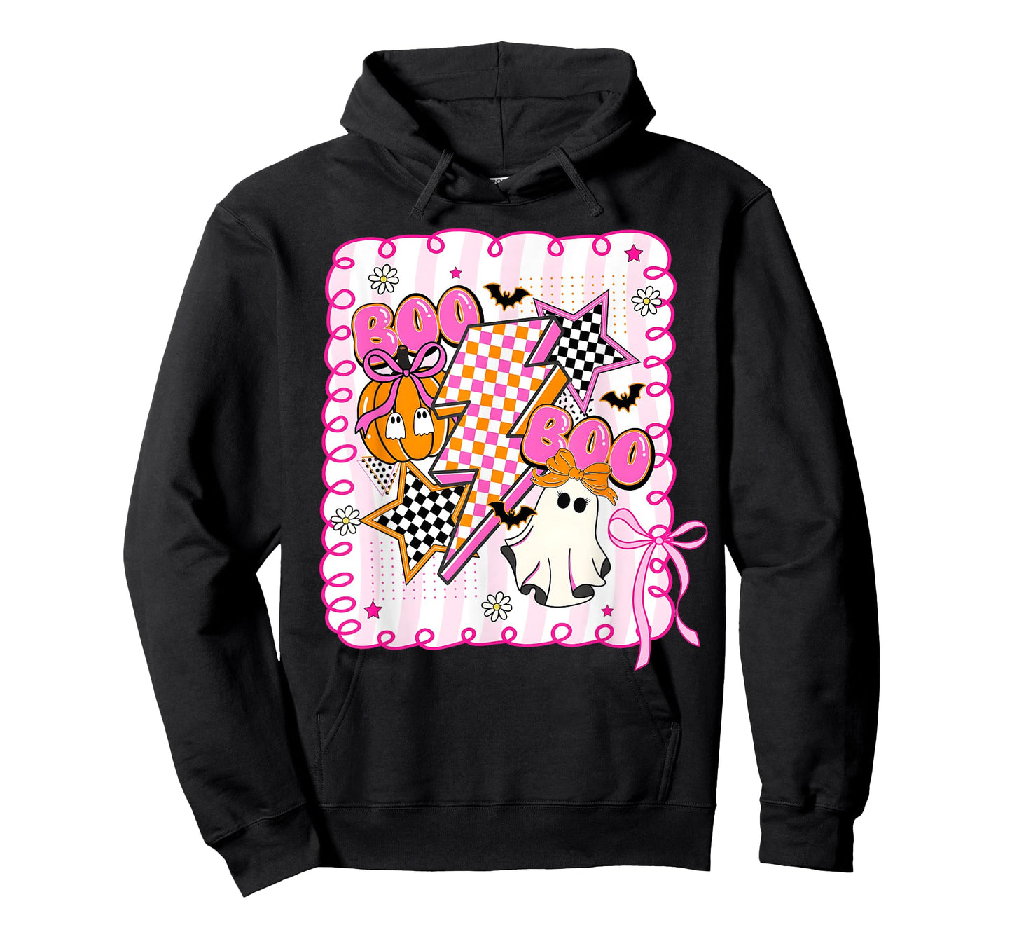 Boo Ghost Pink Coquette Bow Halloween Ghost Girl Women T-Shirt