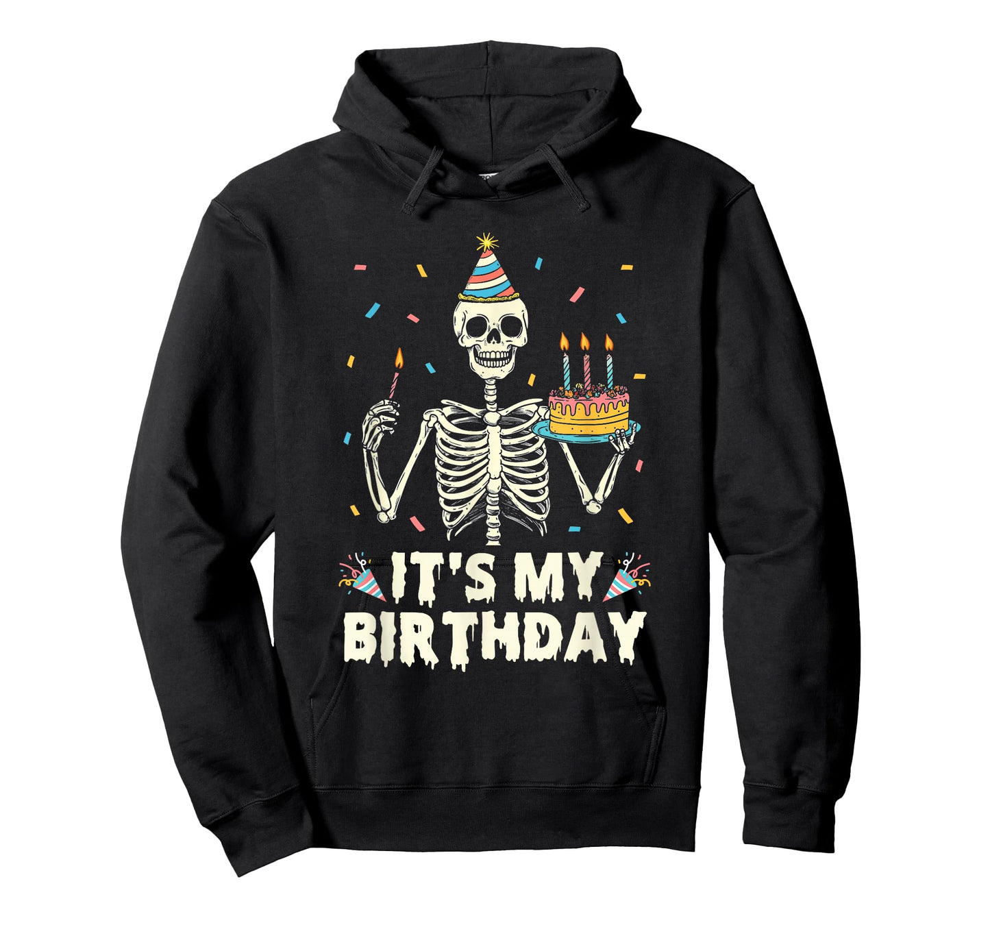 Skeleton It's My Birthday Party Happy Halloween Birthday T-Shirt