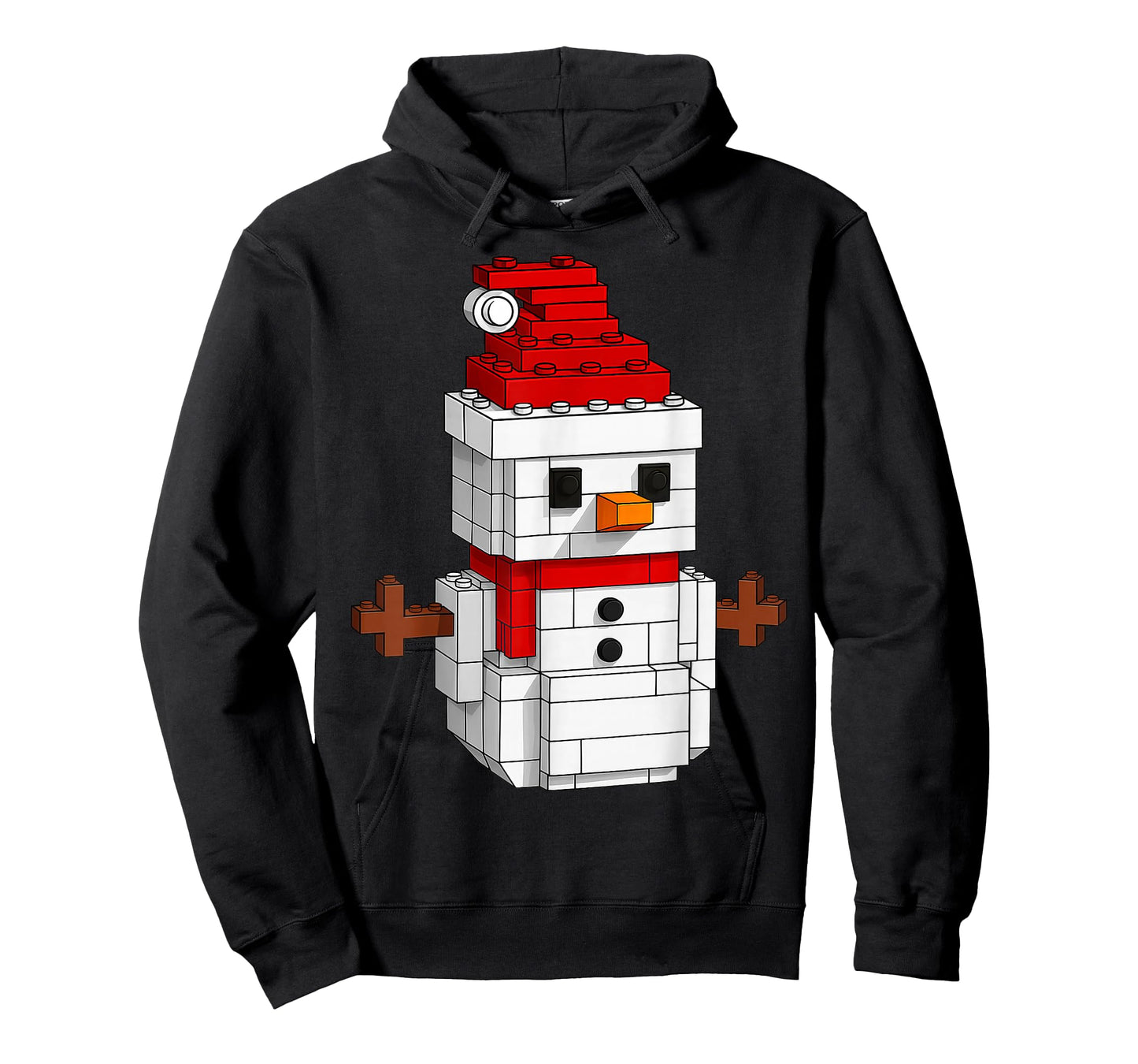 Snowman Building Block Master Builders Merry Christmas Kids T-Shirt