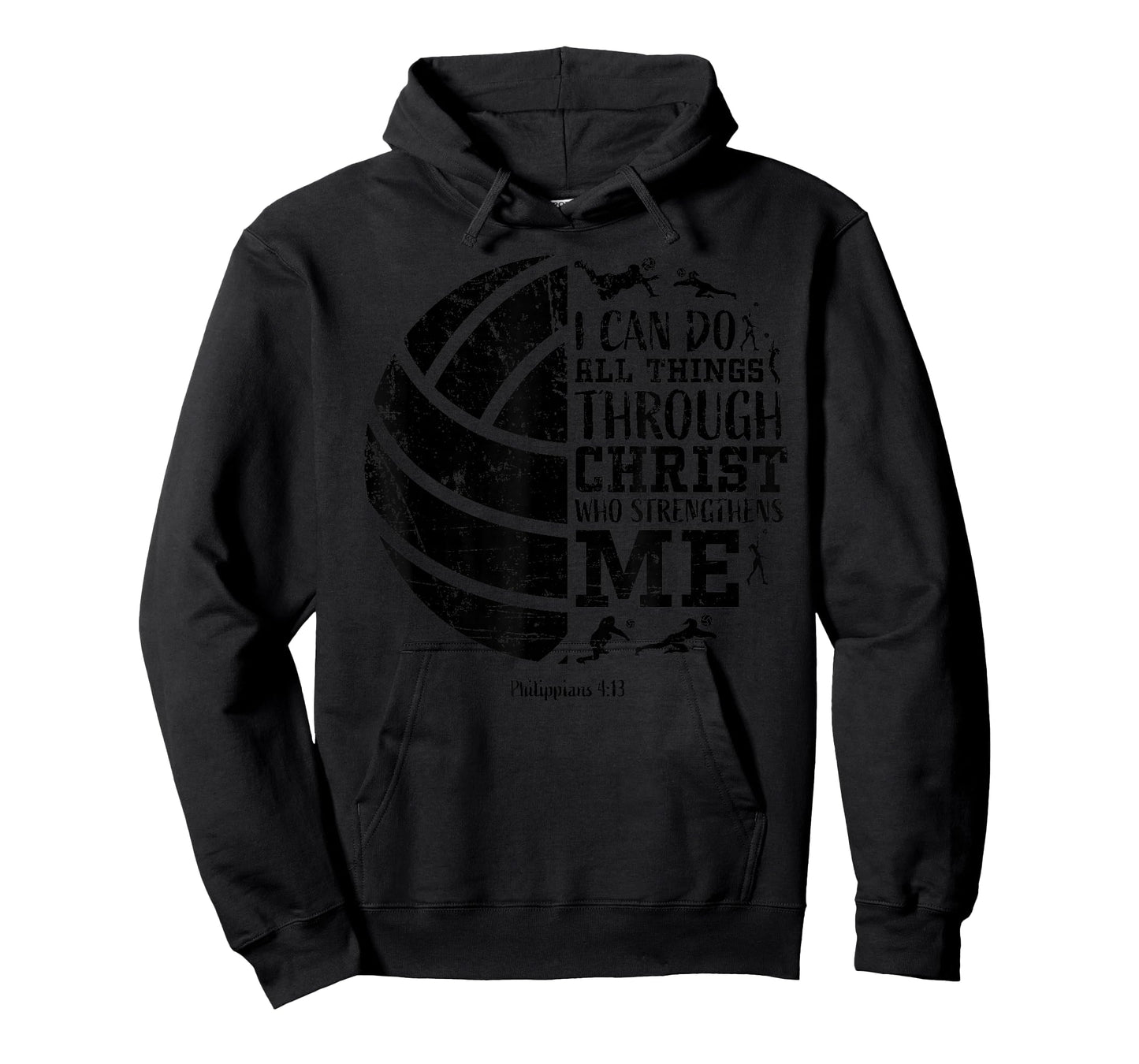 Christian Volleyball Philippians 4:13 Religious Faith Verse T-Shirt