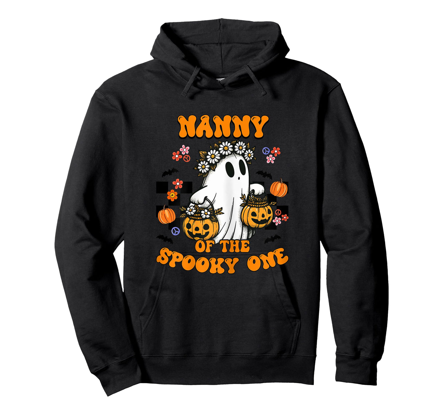 Nanny Of The Spooky One Groovy Halloween Ghost T-Shirt