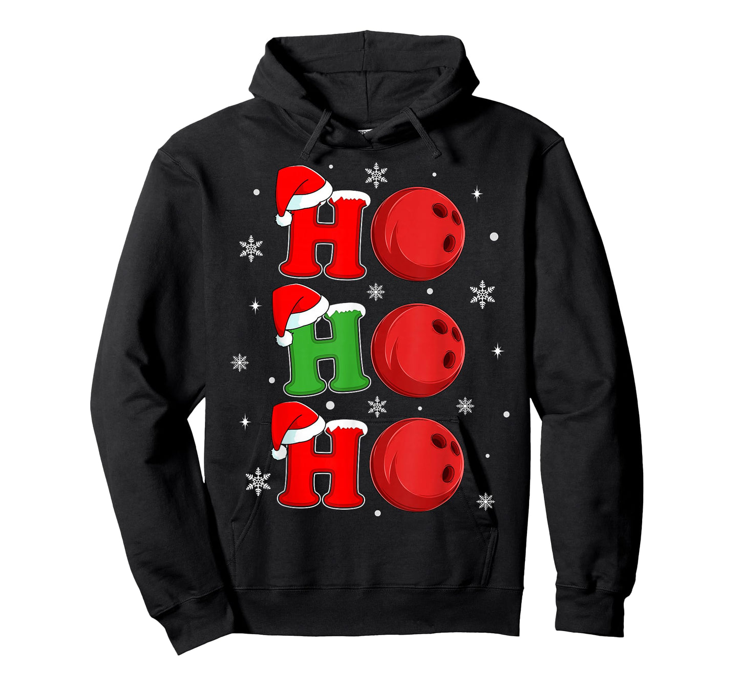Ho Ho Ho Santa Bowling Ball Christmas Sports Player Xmas T-Shirt