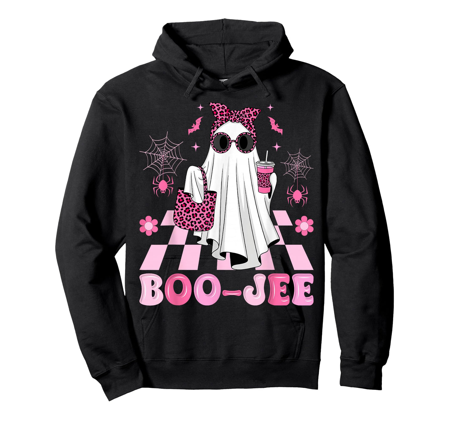 Halloween Boo-JEE Boujee Ghost Coquette Leopard Coffee Women T-Shirt