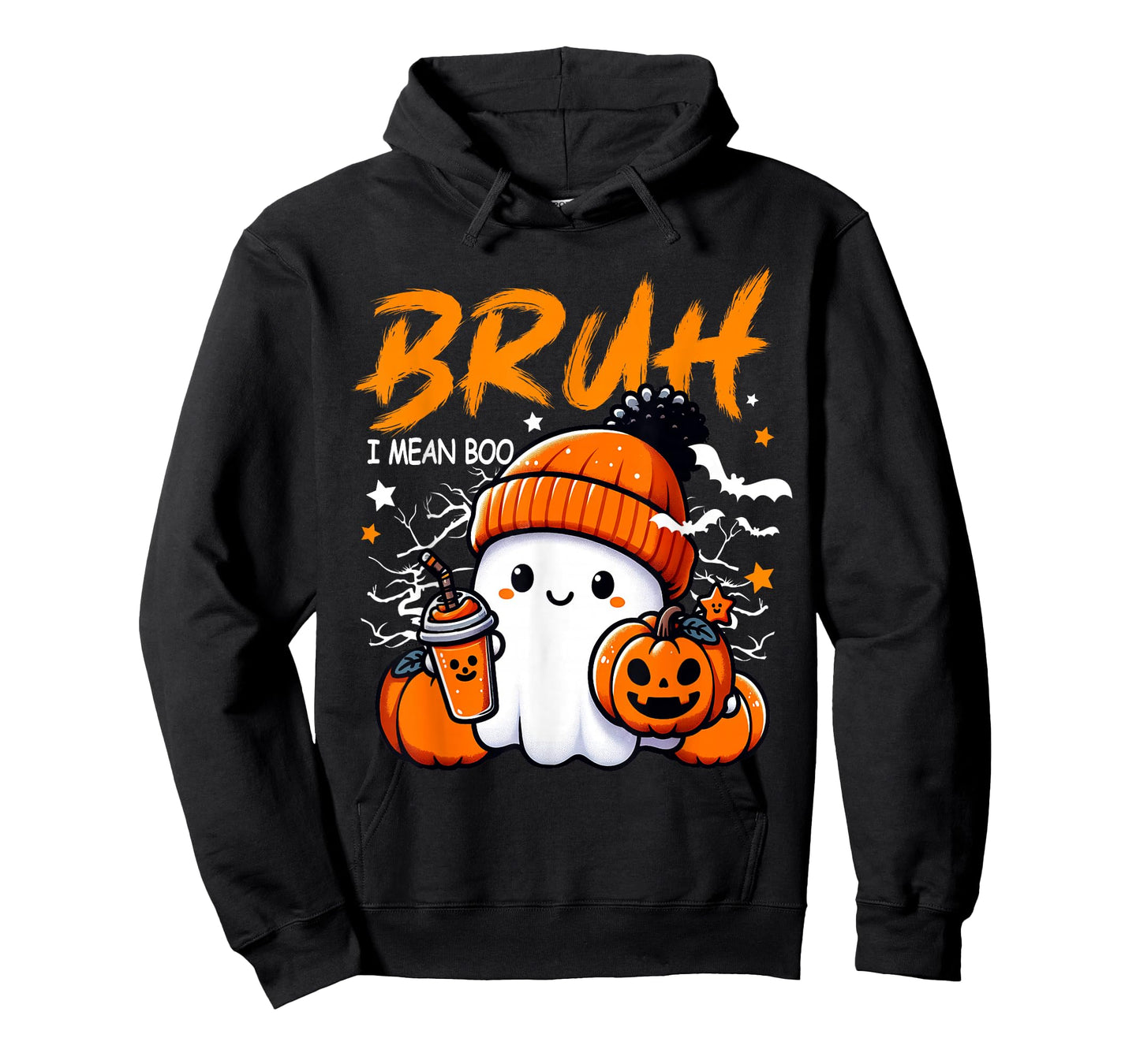 Bruh Ghost Halloween Cute Boo Trick Or Treat Candy Kids T-Shirt