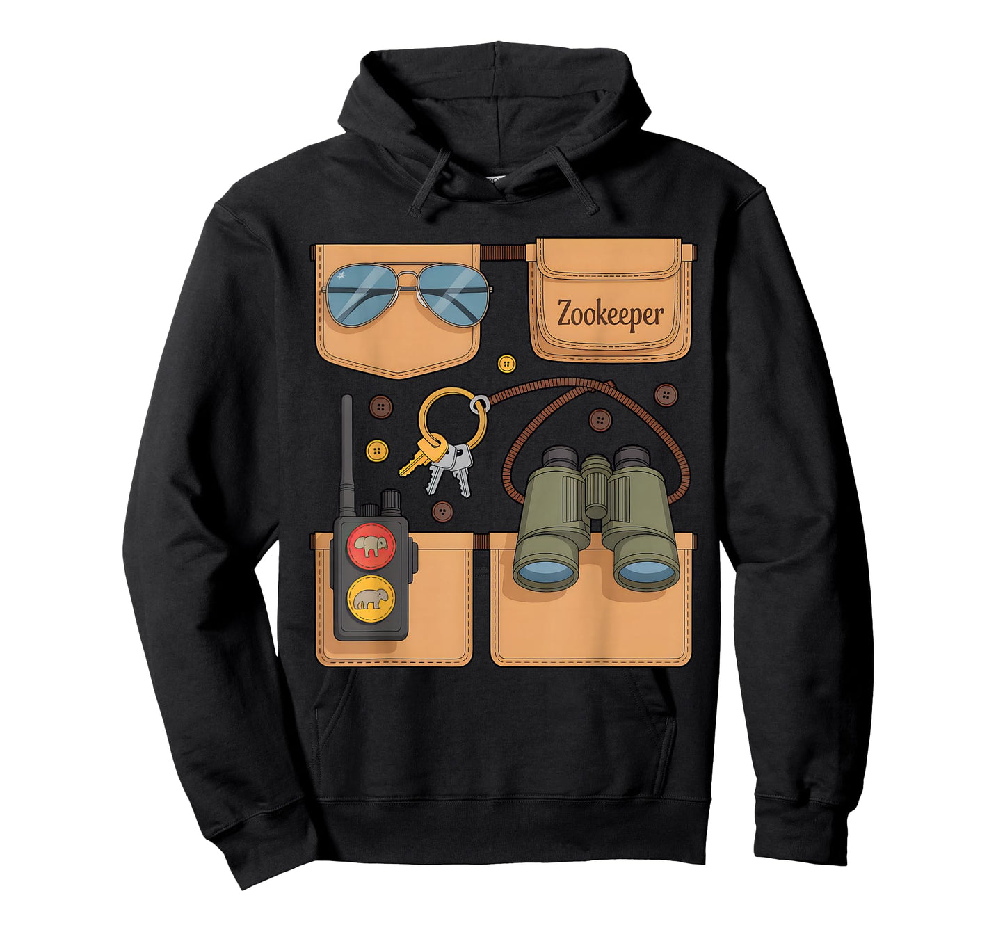 Zoo Keeper Costume Funny Halloween Boys Girls Zookeeper T-Shirt